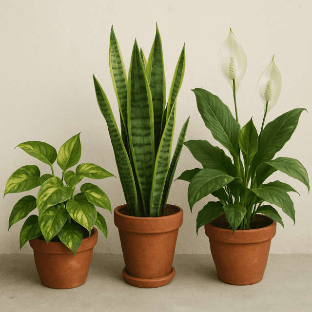 An array of indoor thriving plants