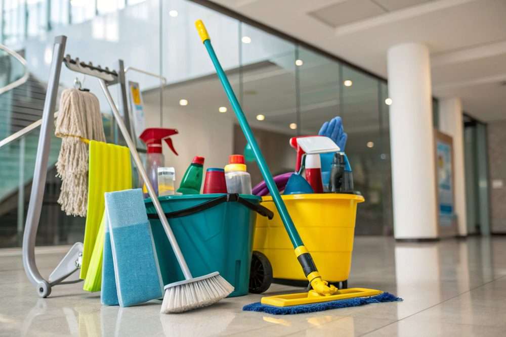 A picture of commercial cleaning tools